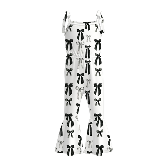 Mommy And Me Mother's Day Black Bow Jumpsuit