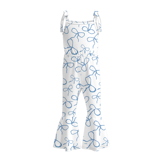 Mommy And Me Mother's Day Blue Bow Jumpsuit