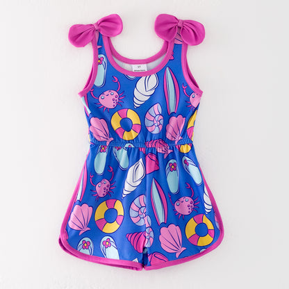 Siblings Girls Summer Sea Themed Matching Clothes