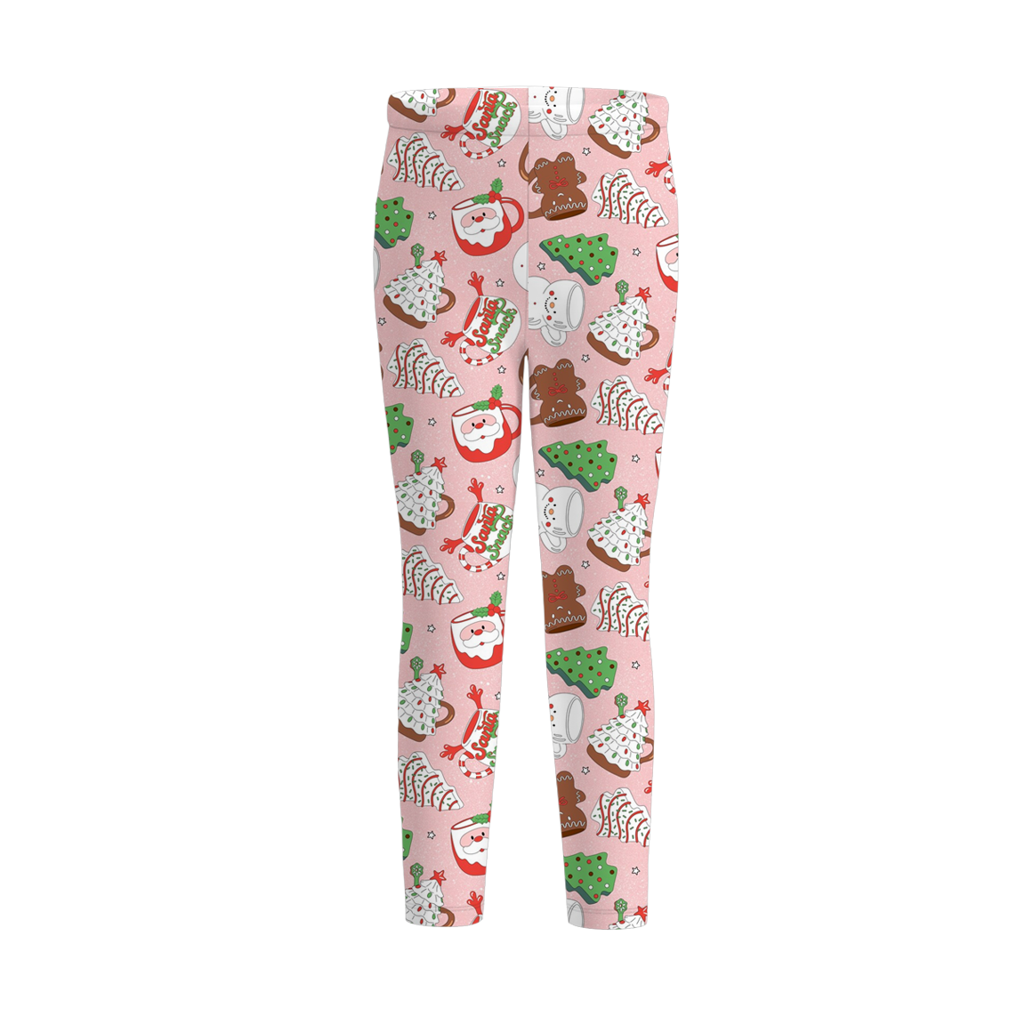 Girls Christmas Santa Tree Print Dress Pajamas Legging Collection