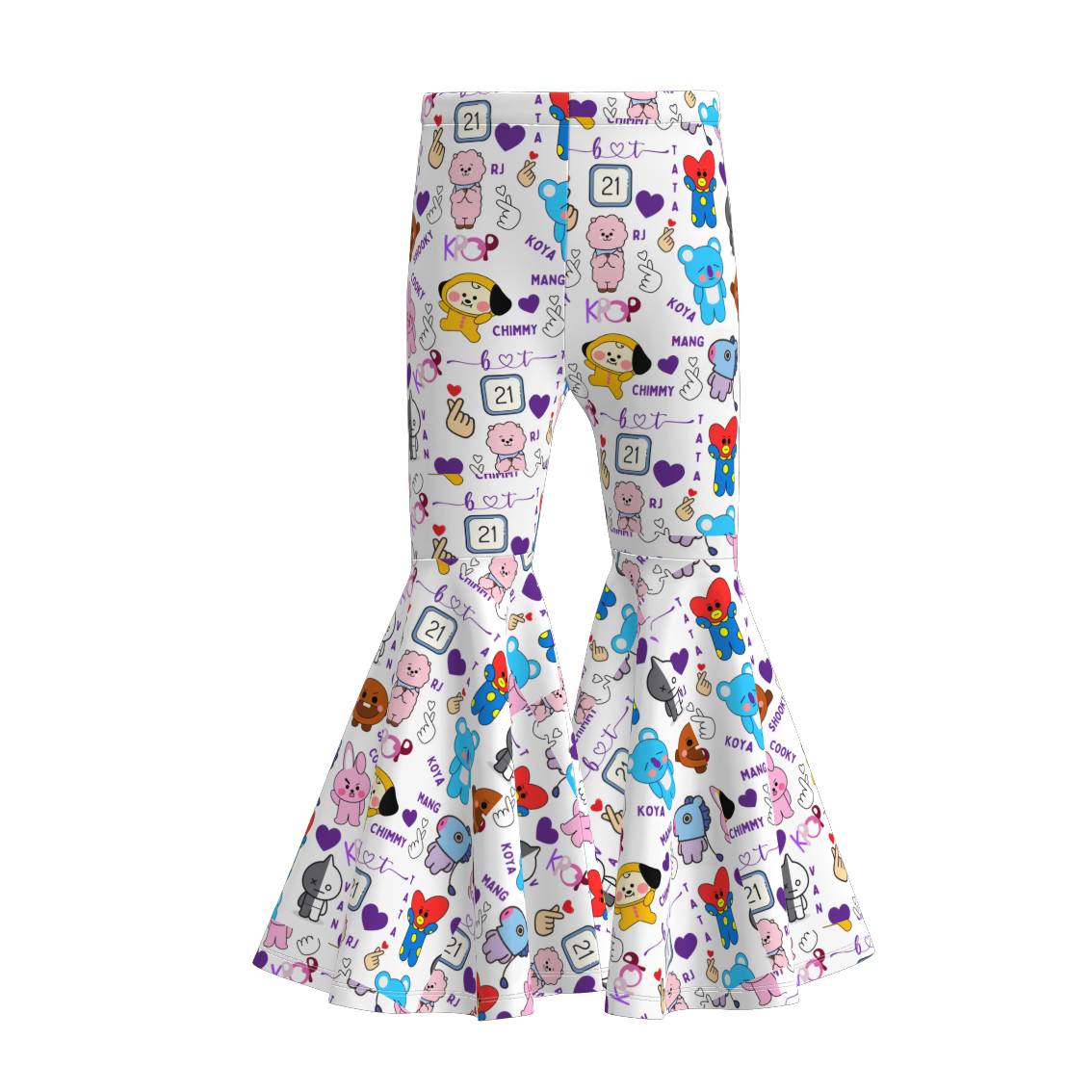 Kpop Demon Hunters Girls Soft Bell Pants Collection