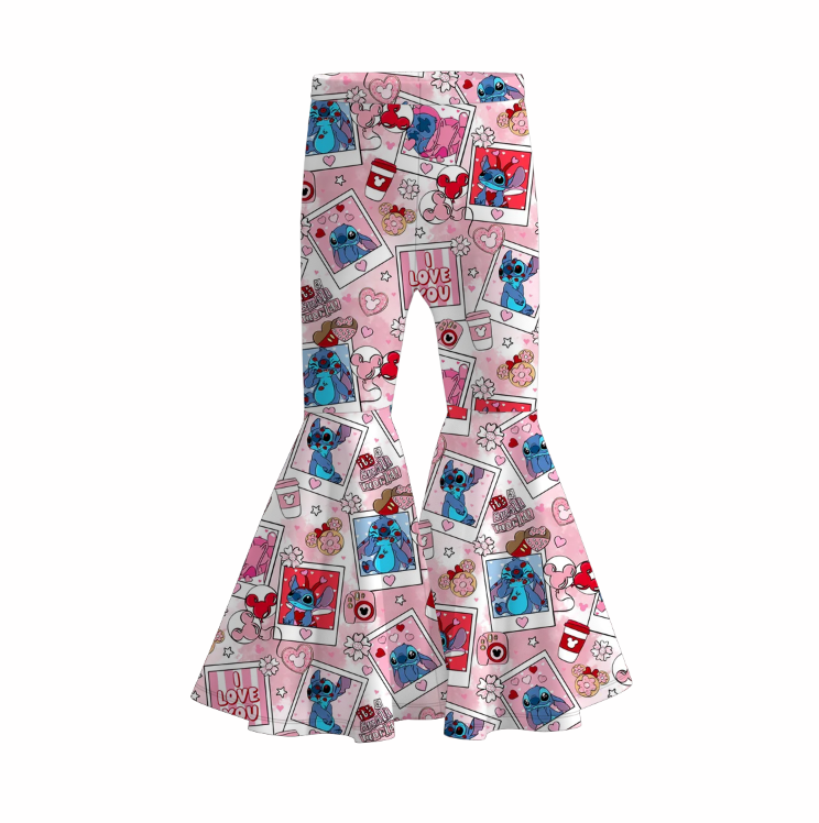 2026 Valentine's Day Heart Bow Girls Bell Pants