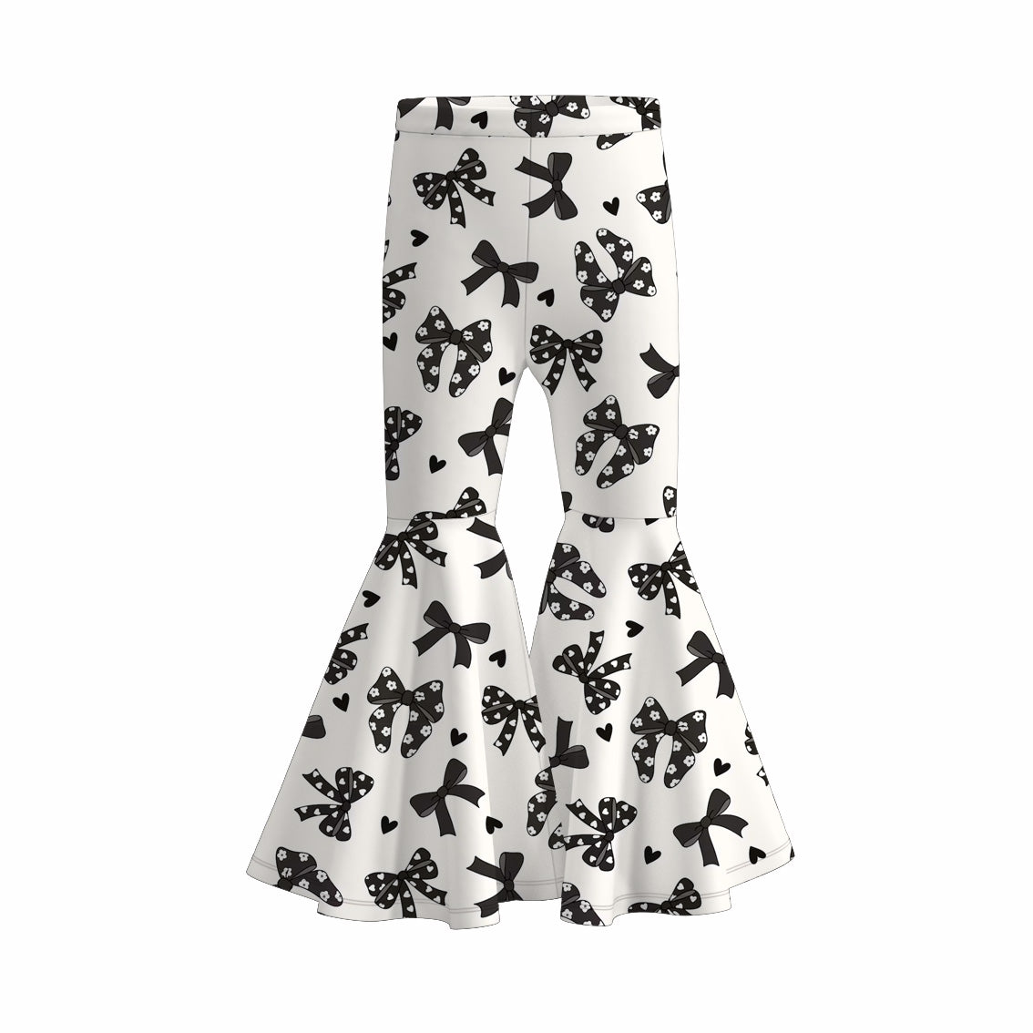 2026 Valentine's Day Heart Bow Girls Bell Pants