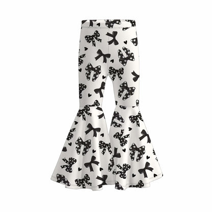2026 Valentine's Day Heart Bow Girls Bell Pants
