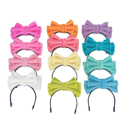 Labubu Doll Bow Velvet Headband Elegant Hair Accessories