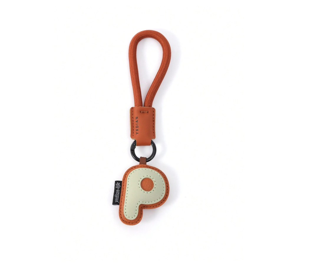 PU Leather 3D Letter A-Z Keychain, Bag & Backpack Charm