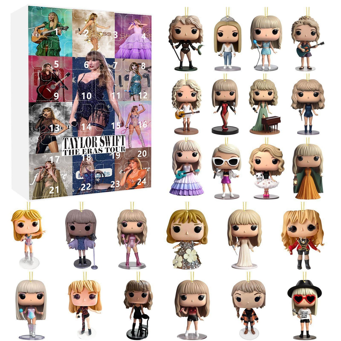 Christmas 2025 Taylor Swift Advent Calendar Blind Box Q-Version Acrylic Figures Set 24Pcs