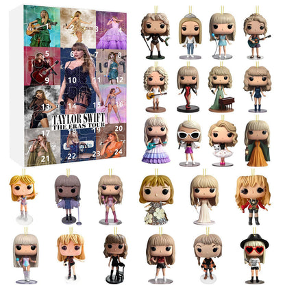 Christmas 2025 Taylor Swift Advent Calendar Blind Box Q-Version Acrylic Figures Set 24Pcs