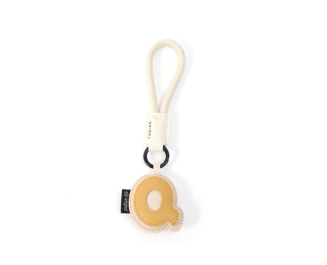 PU Leather 3D Letter A-Z Keychain, Bag & Backpack Charm