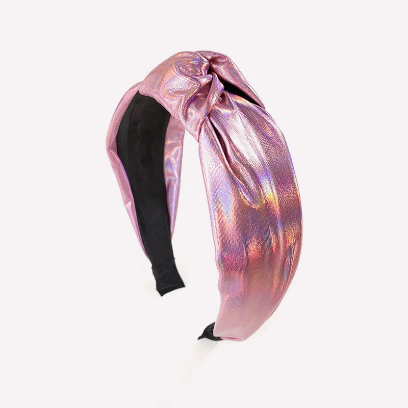 Colorful Glossy Knotted Headband Wide Fashion Hair Accessory