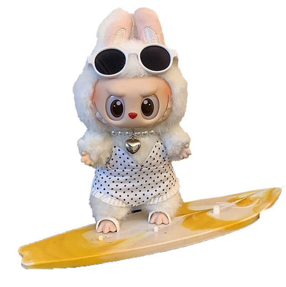 17cm Labubu Swimwear Surfboard Set Changeable Costumes