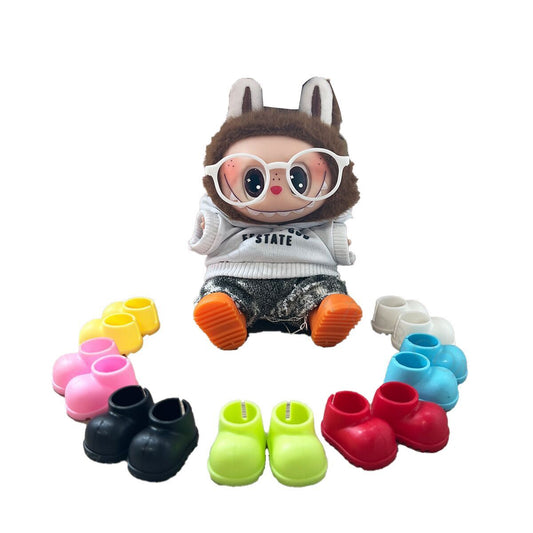 17cm Labubu Doll Shoes Clothes Hanger Changeable Outfit Set