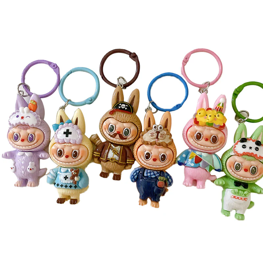 Cute Cartoon Labubu Keychain – Adorable Bag Charm Accessory for Girls