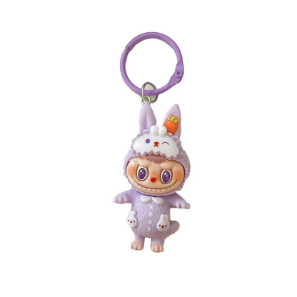 Cute Cartoon Labubu Keychain – Adorable Bag Charm Accessory for Girls