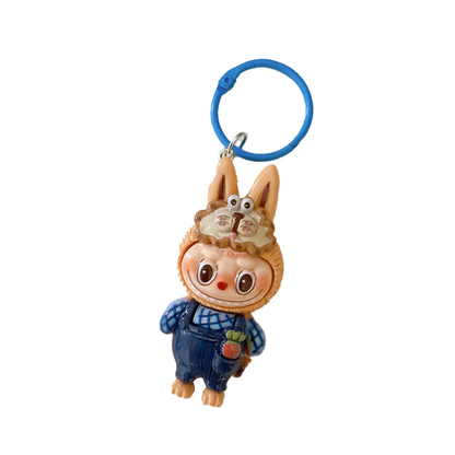 Cute Cartoon Labubu Keychain – Adorable Bag Charm Accessory for Girls