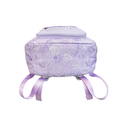 Labubu Trendy Print Large Backpack Back To School Bag With Keychain Charm
