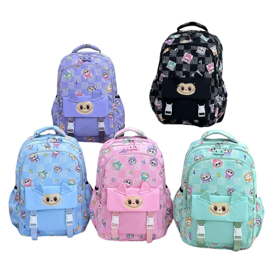 Girls Boy's Labubu Print Large Zipper Backpack Back To School Bag Gift