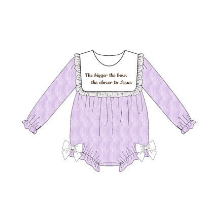 Girls’ Long Sleeve Dress with Embroidered Lettering – Polka Dot Jacquard Mesh