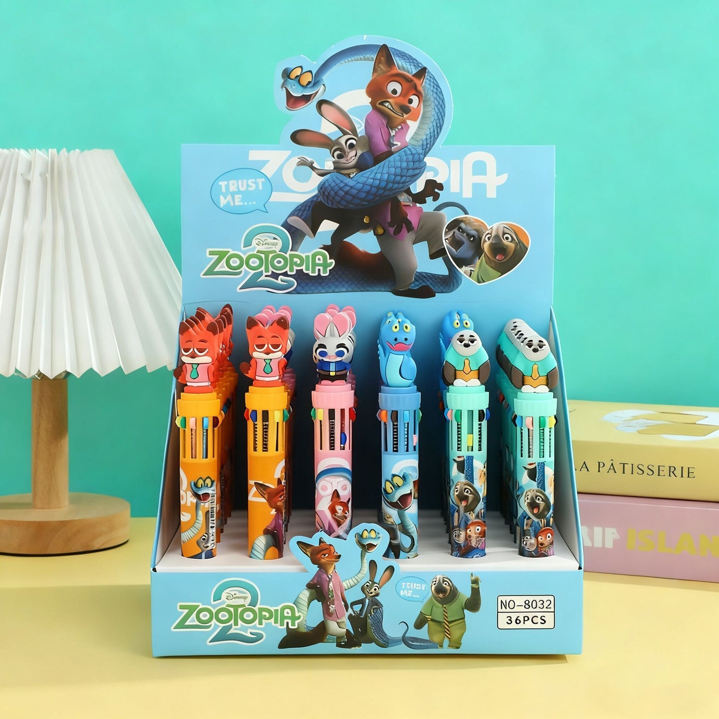 Zoo Nick Judy 10-Color Ballpoint Pen School Office Supplies Retractable Pen Journaling Note-Taking