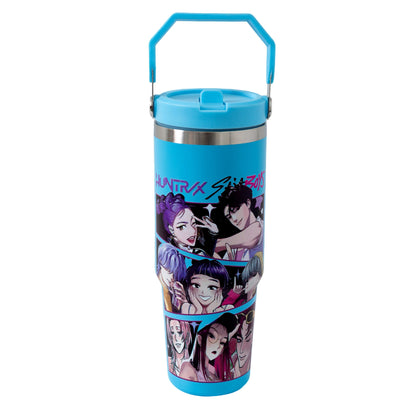 New K-Pop Demon Hunters 30oz Stainless Steel Vacuum Tumbler with Handle and Straw Insulated Car Mug Merch