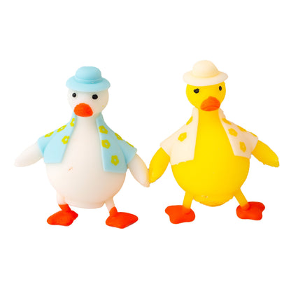 Dress-Up Duck Squishy Stress Relief Toy Box Set – 12pcs Removable Outfit Ducks