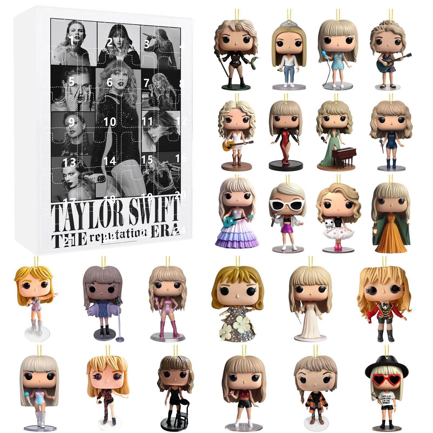 Christmas 2025 Taylor Swift Advent Calendar Blind Box Q-Version Acrylic Figures Set 24Pcs