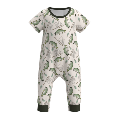 Summer Baby Boys Truck Animal Print Romper