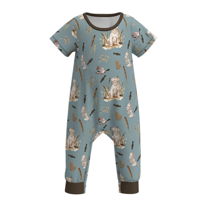 Summer Baby Boys Truck Animal Print Romper