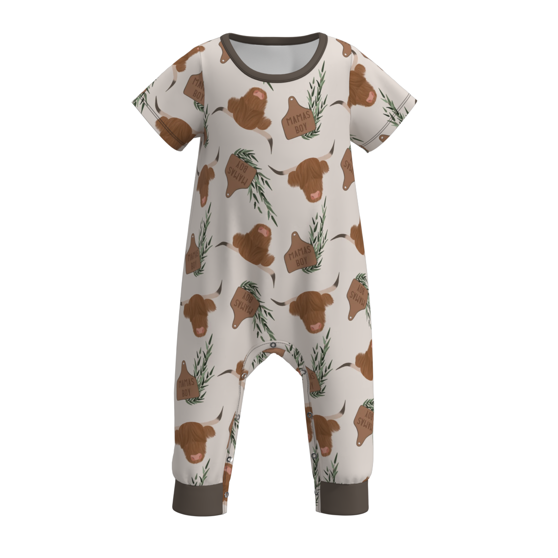Summer Baby Boys Truck Animal Print Romper