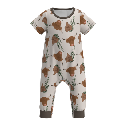 Summer Baby Boys Truck Animal Print Romper
