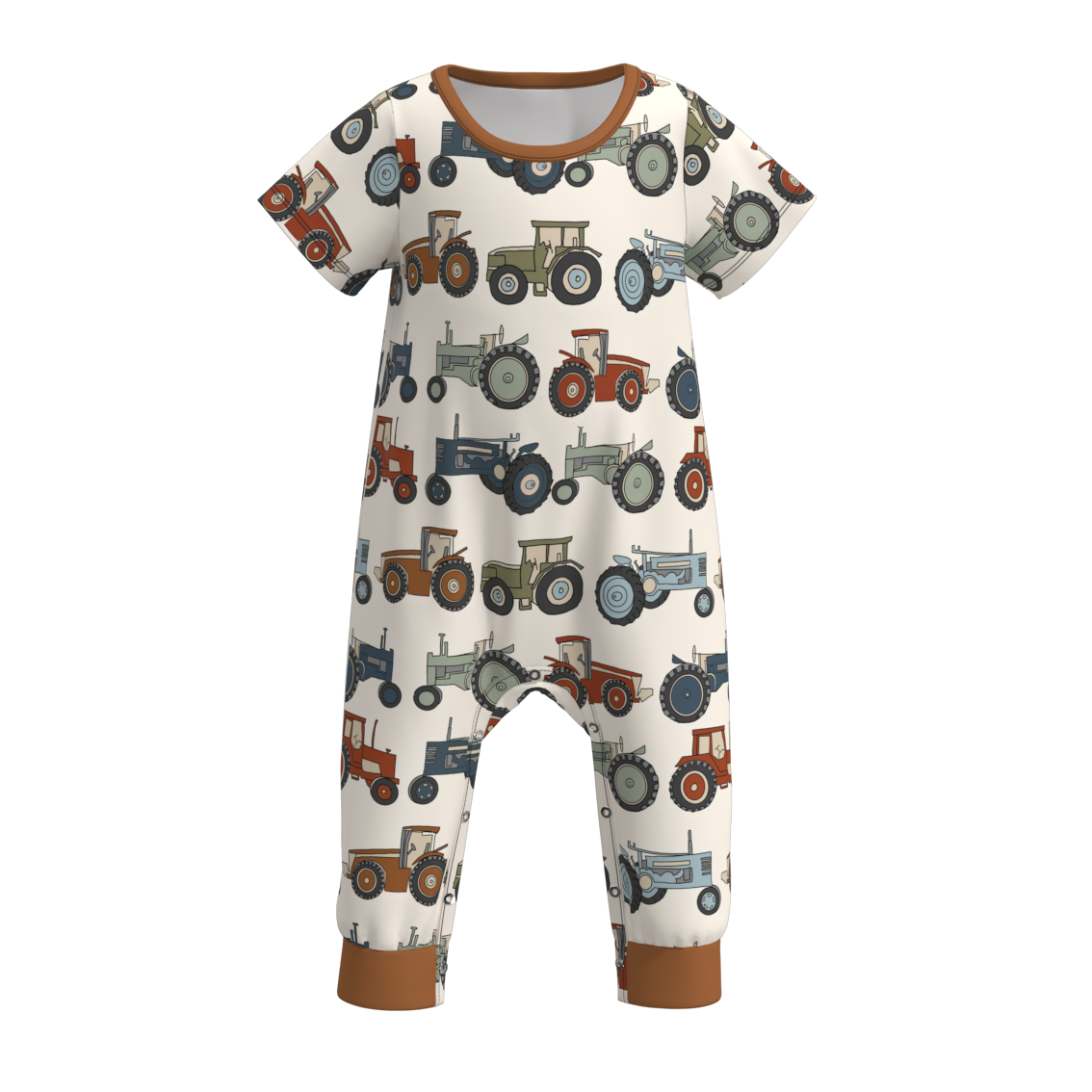 Summer Baby Boys Truck Animal Print Romper