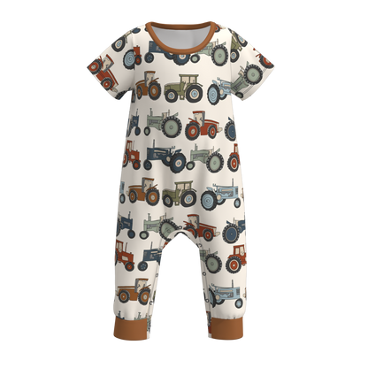 Summer Baby Boys Truck Animal Print Romper