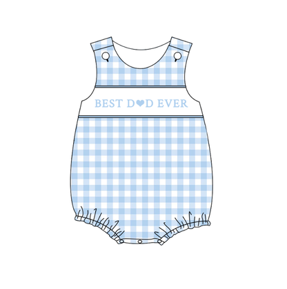 Girls Summer Sibling Kids "BEST DAD EVER" Smocked Clothes