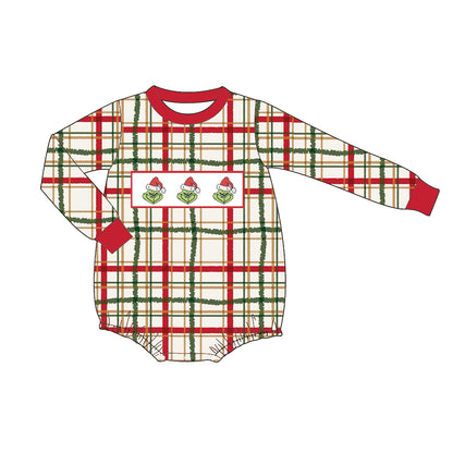 New Christmas Kids Clothing Collection – Festive Grinch Embroidery