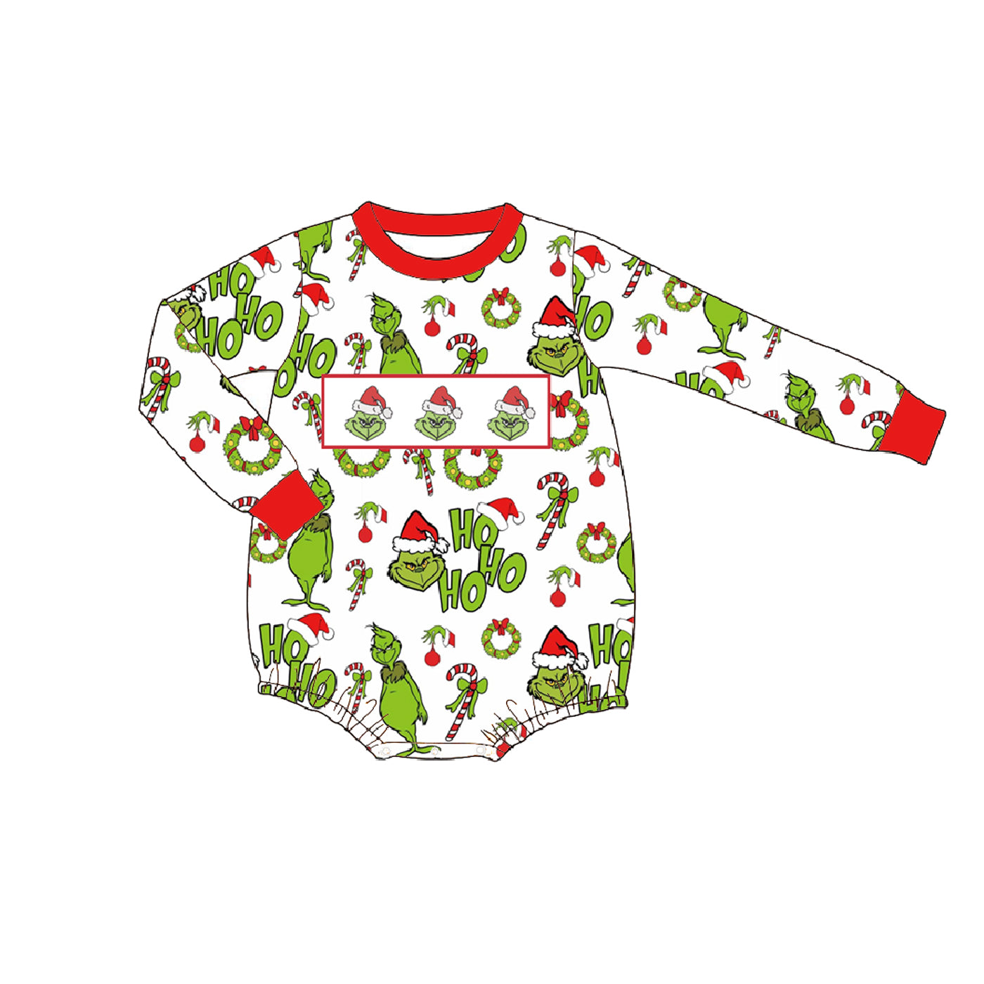 Christmas Kids Outfit Collection – Grinch Embroidered Holiday Styles