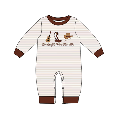 Kids Western Embroidered Outfit Set – Guitar, Boots & Cowboy Hat Design