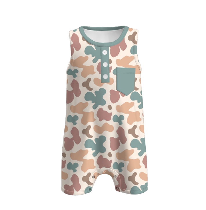 Kids Fall Autumn Pumpkin Striped Camo Dress Romper Top
