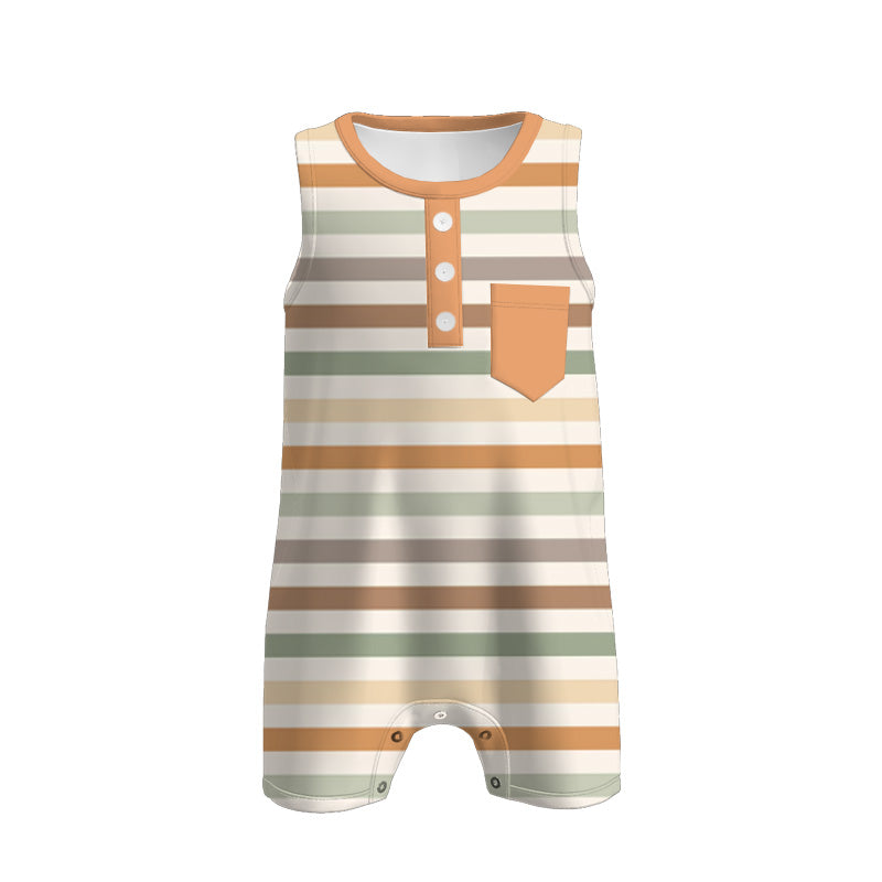 Kids Fall Autumn Orange Pumpkin Striped Dress Romper Top Sibling Clothes