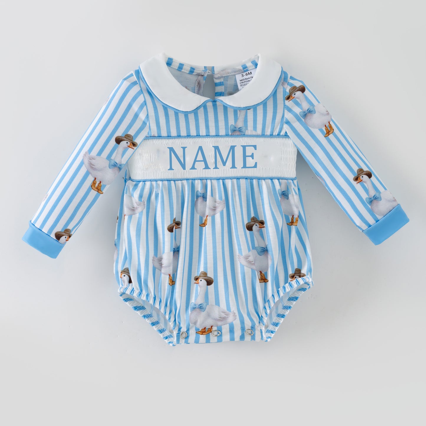 Kids Custom Name Gilly Goose Embroidery Smocks Sibling Clothes