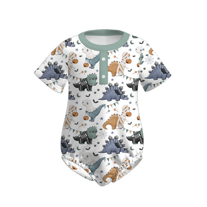 Baby Boys Halloween Ghost Pumpkin Dinosour Soft Romper