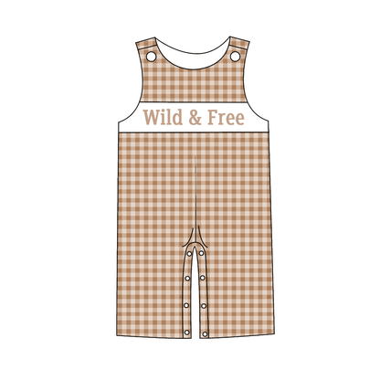 Sibling Kids Fall Farm WILD FREE Smocked Embroidery Outfits