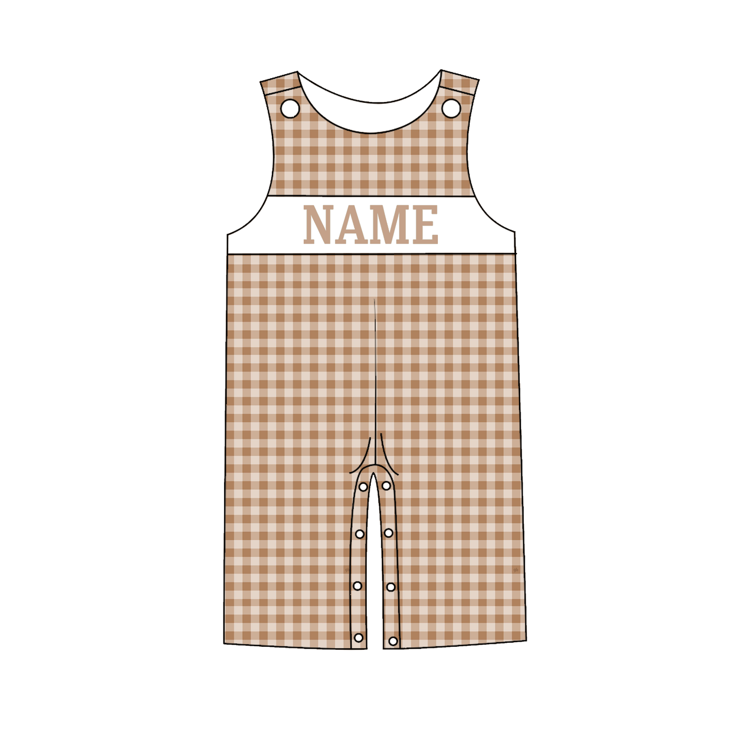 Kids Fall Custom Name Embroidery Green Orange Plaid Sibling Clothes