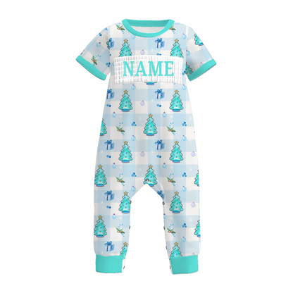 Kids Christmas Nutcracker Smock Embroidery Custom Name Clothes