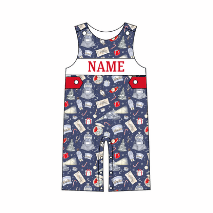Kids Christmas CUSTOM NAME Embroidery Tree Gift Sibling Clothes