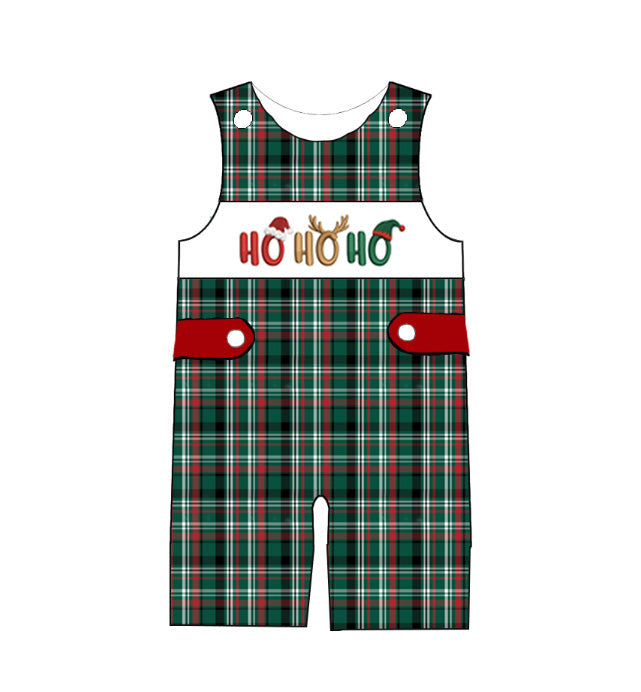 Christmas HO HO HO Embroidered Smocked Family Outfits