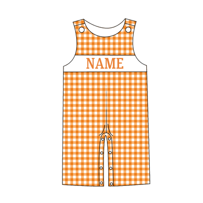 Kids Fall CUSTOM NAME Embroidery Orange Pumpkin Sibling Clothes