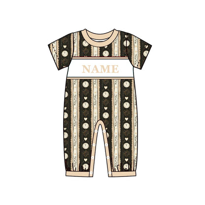 2027 New Year Smocked Embroidery Sibling Matching Outfits – Personalized Girls Dress, Baby Romper & Boys Sets