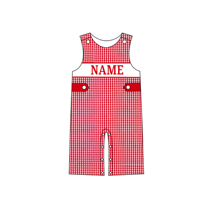 2026 Summer V-days Boys Custom Name I LOVE MAMA Smocked Collection