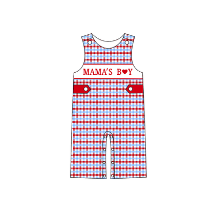 2026 Summer V-days Boys Custom Name MAMA'S BOY Smocked Collection