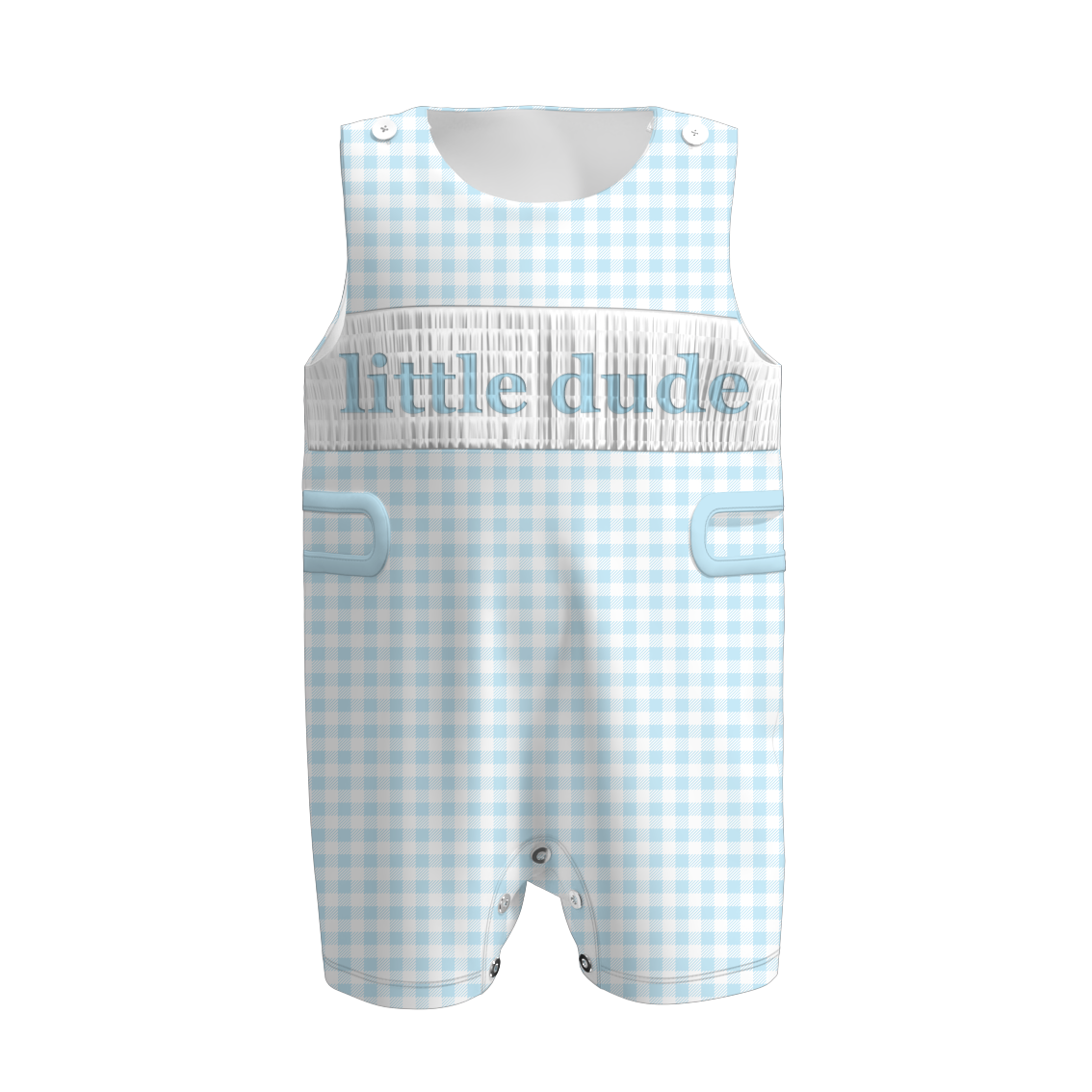 2026 Spring Summer Blue Bow Smock Embroidery Kids Outfits Collection